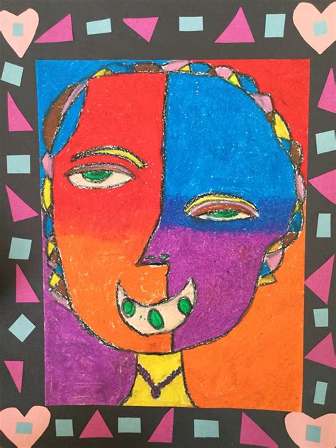 Pablo Picasso Inspired Self Portraits Newton Bateman Elementary School