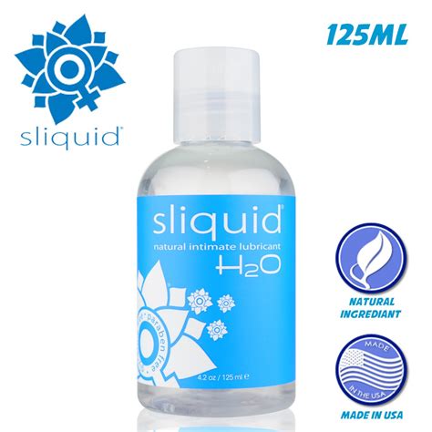 sliquid naturals h2o 125ml intimate water based lubricant glycerine paraben free sex