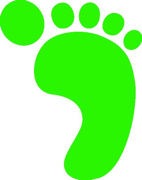 R Foot Print Green A Free Images At Vector Clip Art