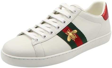 Gucci Womens Bee New Ace Sneaker White Ankle High Leather 11 M
