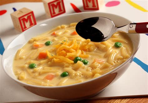 1prepare macaroni and cheese as directed on box. Macaroni and Cheese Soup | MrFood.com