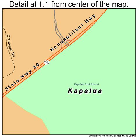 Kapalua Hawaii Street Map 1529725
