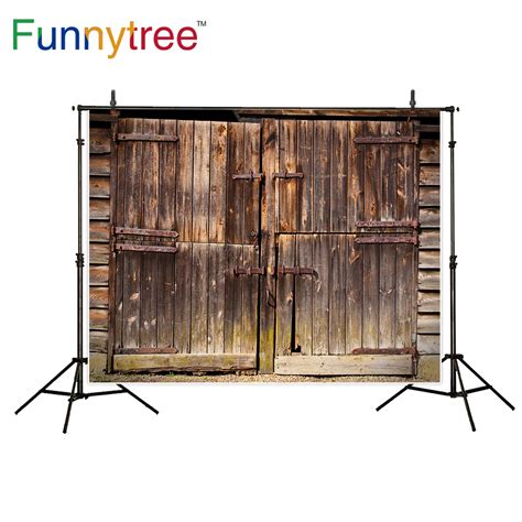 Funnytree Backdrops For Photography Studio Wood Door Vintage Farm Barn