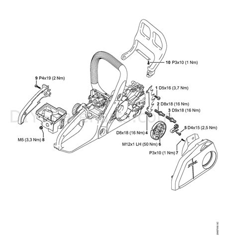 Stihl Ms 180 Chainsaw Ms1802 Mix Parts Diagram Tightening Torques 1