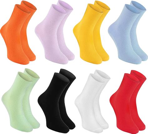 Rainbow Socks Women Men Cotton Diabetic Non Elastic Loose Socks 8