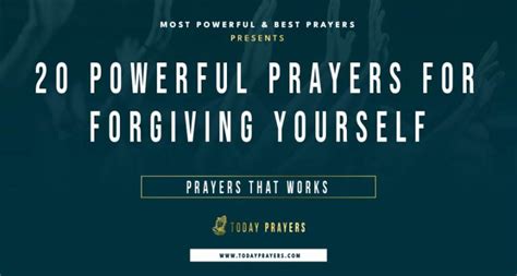 20 Powerful Prayers For Forgiving Yourself Today Prayers