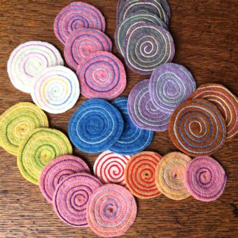 Wool Spool Pin Felts Set Of 4 Fun Wonky Unique Made On Etsy