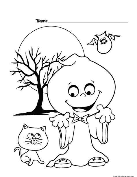You can easily print or download them at your convenience. halloween ghost printable coloring pages for kidsFree ...
