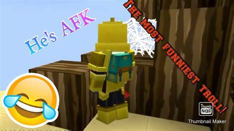 The Most Funniest Troll In Bedwars 😃 Blockman Go Blocky Mods Youtube