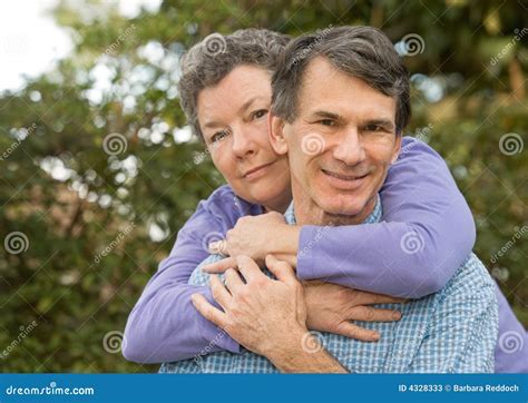 Mature Couple Hugging Stock Image Image Of Hugging Hair 4328333