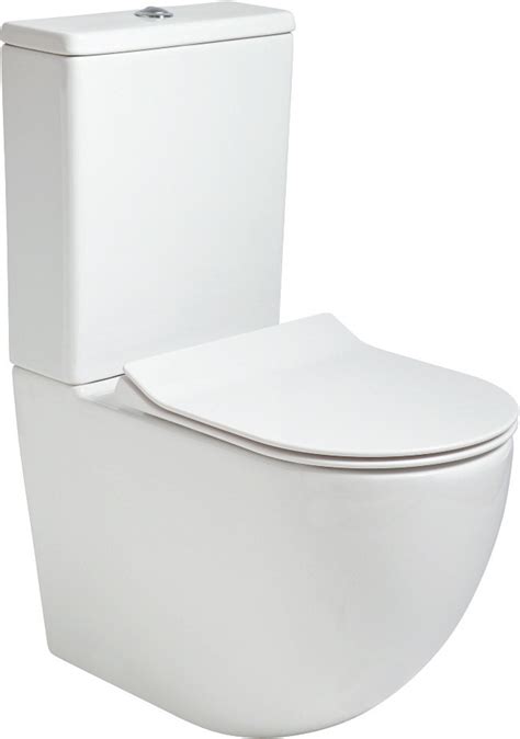 Inspire Fully Shrouded Rimless Toilet And Slim Soft Close Seat