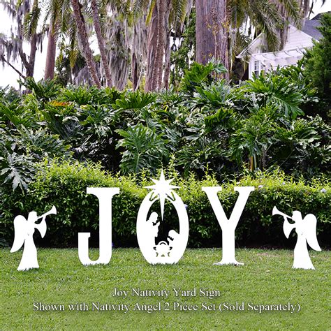 Joy Nativity Yard Sign Christmas Yard Art