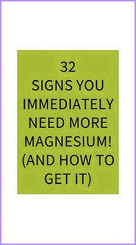 32 signs you immediately need more magnesium and how to get it healthy tips healthy life