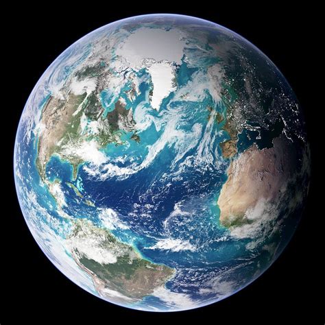 Full Earth Close Up Digital Art By Nasa Earth Observatoryspl
