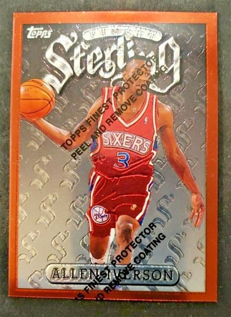 Free tracked royal mail postage. 1996-97 Finest #240 Allen Iverson Bronze Rookie Card Team ...