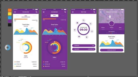 UI App design concept with Adobe illustrator CC 2018 | UI and UX Design