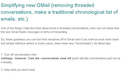 How To Make Your Gmail Inbox Better Turning Off Threaded