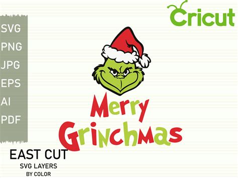 Layered Svg Grinch Merry Grinchmas Svg Svg Files For Etsy