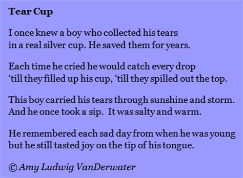 Iambic pentameter refers to lines that contain five unstressed and stressed syllables, or iambs. The Poem Farm: Tear Cup - Surprise Object Poems | growing ...