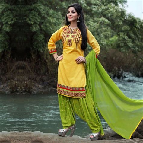 Buy Yellow Green Patiala Suit For Womens Online India Best Prices