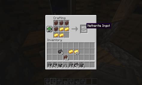 Minecraft Crafting Guide How To Make Netherite Ingots Tyrexgaming