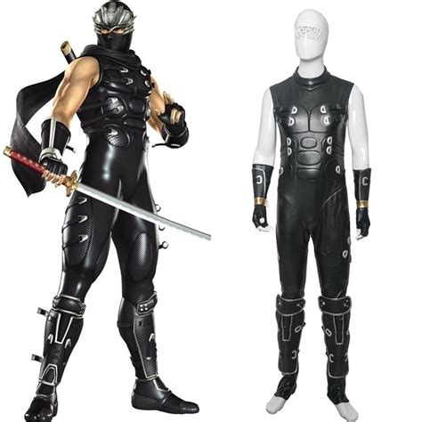 Ninja Gaiden Ryu Hayabusa Cosplay Costume Leather Full Set