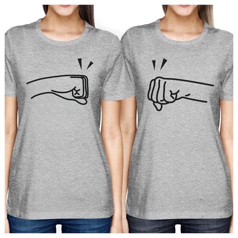 Fists Pound Bff Matching Grey Shirts 365 In Love 365 In Love Matching Ts Ideas