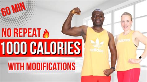 1000 Calorie Workout At Home With Modifications 1 Hour Full Body Hiit