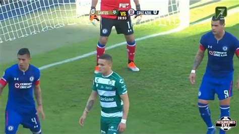 Cruz azul have been awarded a corner by fernando hernandez gomez. Santos vs Cruz Azul 1 1 Resumen Goles 2018 - YouTube