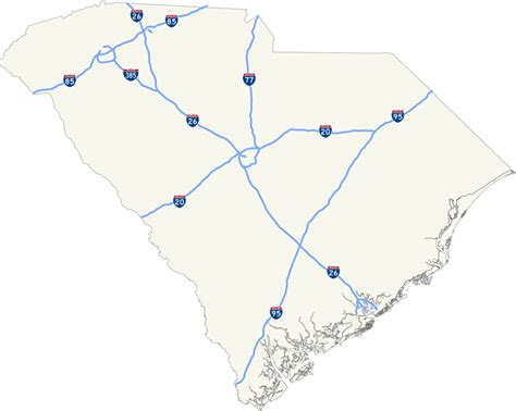 Bestandsouth Carolina Interstate Highway Mapsvg Wegenwiki