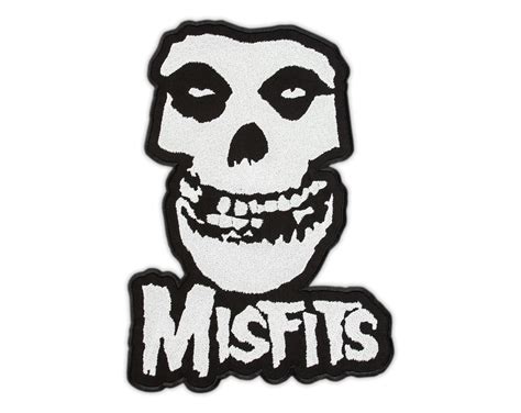 The Misfits Patch Embroidered Crimson Ghost Skull Horror Etsy