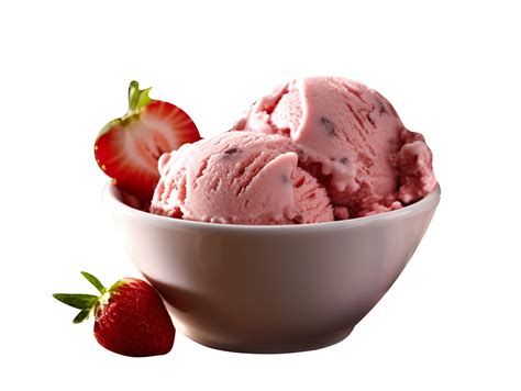 Tasty Strawberry Ice Cream Isolated On Transparent Background 27144798 Png