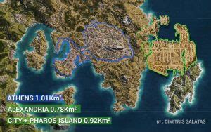 Compare mapa de Assassin s Creed Odyssey é muito maior que o de Origins