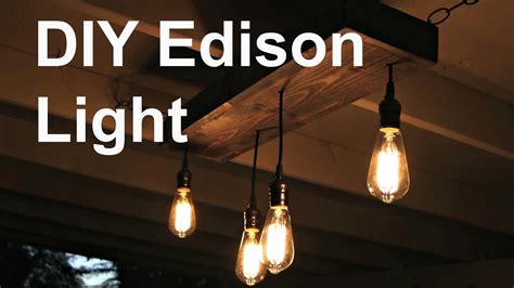 Diy Hanging Edison Light Youtube