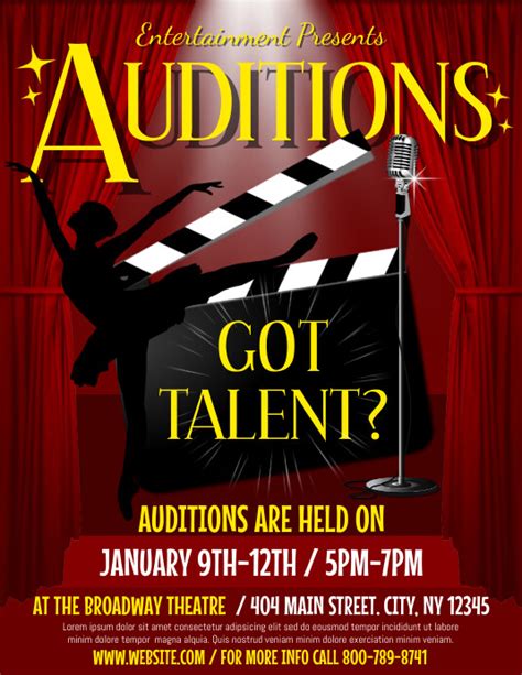 Auditions Template Postermywall
