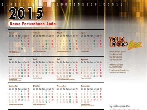 Kalender 2015 Business Design Free Download Calendar Indonesia Hari