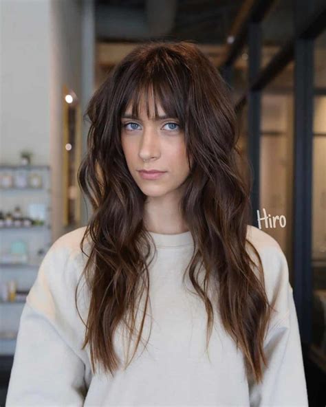 27 Trendy And Easy Long Layered Hair With Bangs For 2023