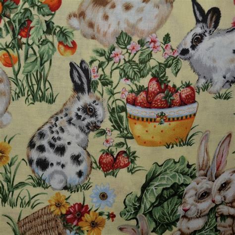 Bunny Rabbit Fabric Robert Kaufman Fabric