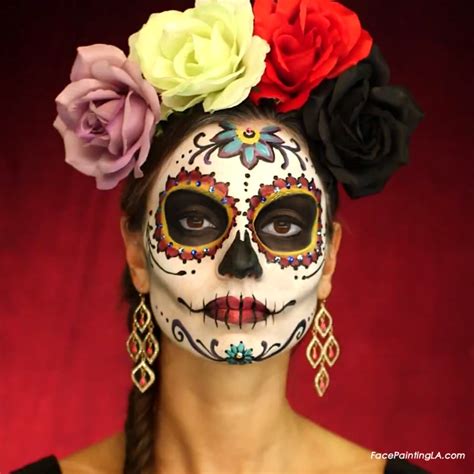Face Painting La Day Of The Dead Dia De Los Muertos