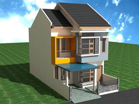 Rumah minimalis modern 2 lantai di lahan sempit 2017. Desain Rumah Minimalis 2 Lantai Type 21 Unik dan Sederhana