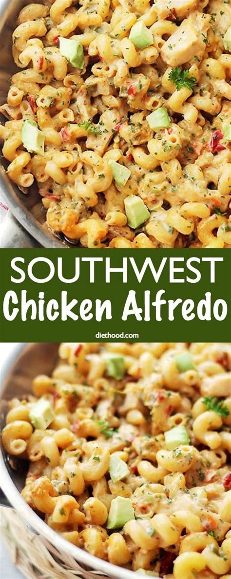 Add the chicken, in batches if necessary, and sauté until nicely browned on the outside but still a bit pink inside, about 4 minutes per batch (the pieces don't have to be browned on all sides; Southwest Chicken Alfredo - Easy, creamy and delicious ...