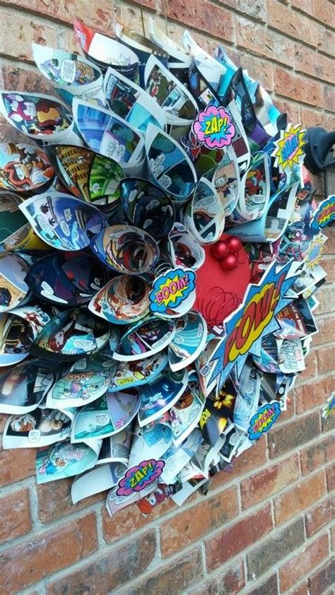Comic Book Wreath Comic Book Diy Comic Book Upcycled What To Do With