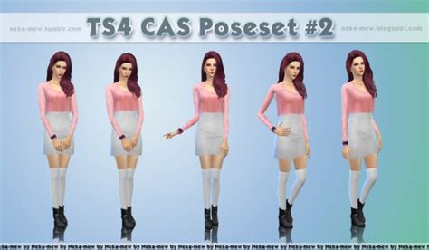 Neka Mew Cas Pose Set 2 • Sims 4 Downloads