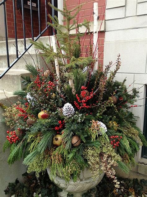 20 Beautiful Winter Planter Ideas Christmas Floral Arrangements