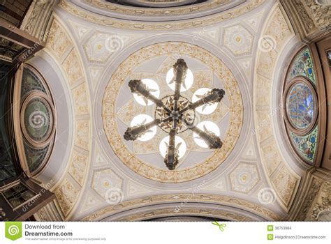 Ceilingdome Catholic Church Stock Photo Image Of Dominic Cross