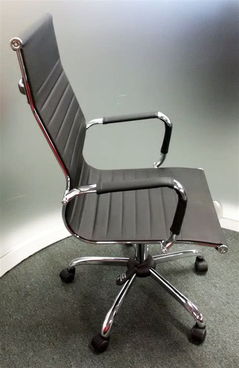 Modern Leather And Chrome Chair Shop Contemporary Office