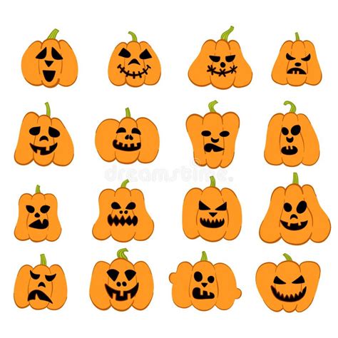 Pumpkin Faces Halloween Evil Devil Face Scary Smile Mouth Spooky