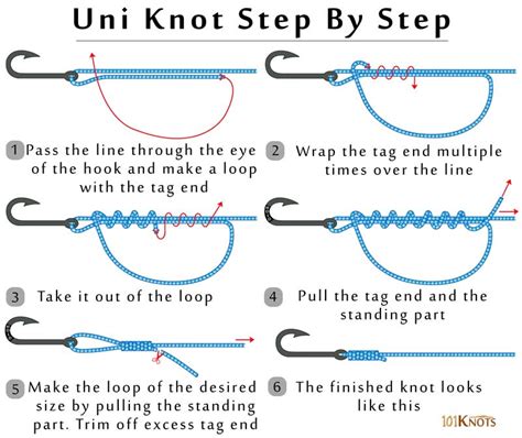 Tying A Uni Knot Instructions And Diagram