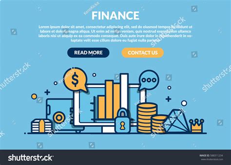 Finance Concept Web Page Vector Illustration Stock Vector Royalty Free