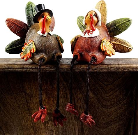 Gerson Pilgrim Turkey Couple Decorative Shelf Sitters Set Of 2 Ebay